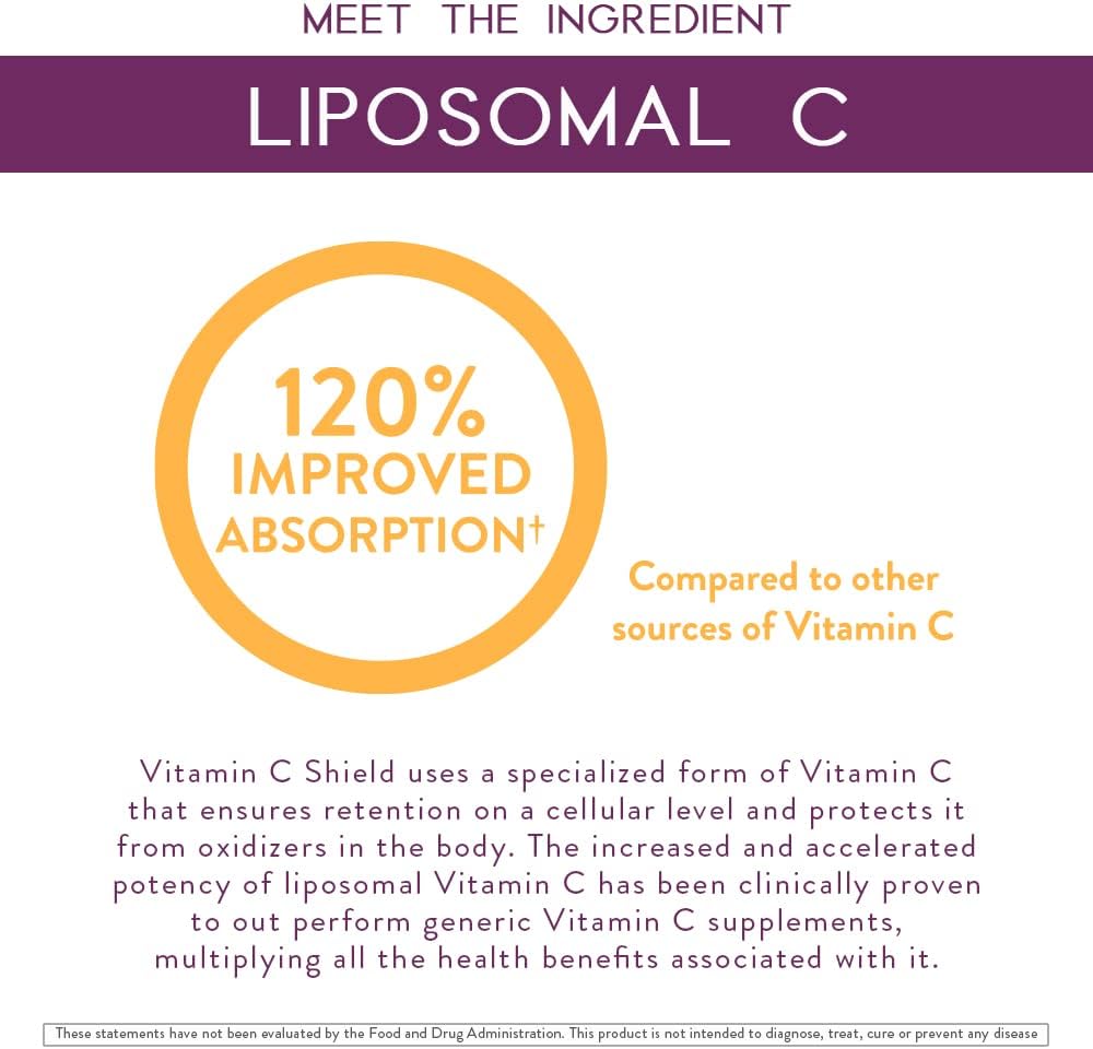 Body Kitchen Liposomal Vitamin C Shield – 1000mg PureWay-C, High Absorption, Non-GMO, 60 Veggie Caps - görsel 3