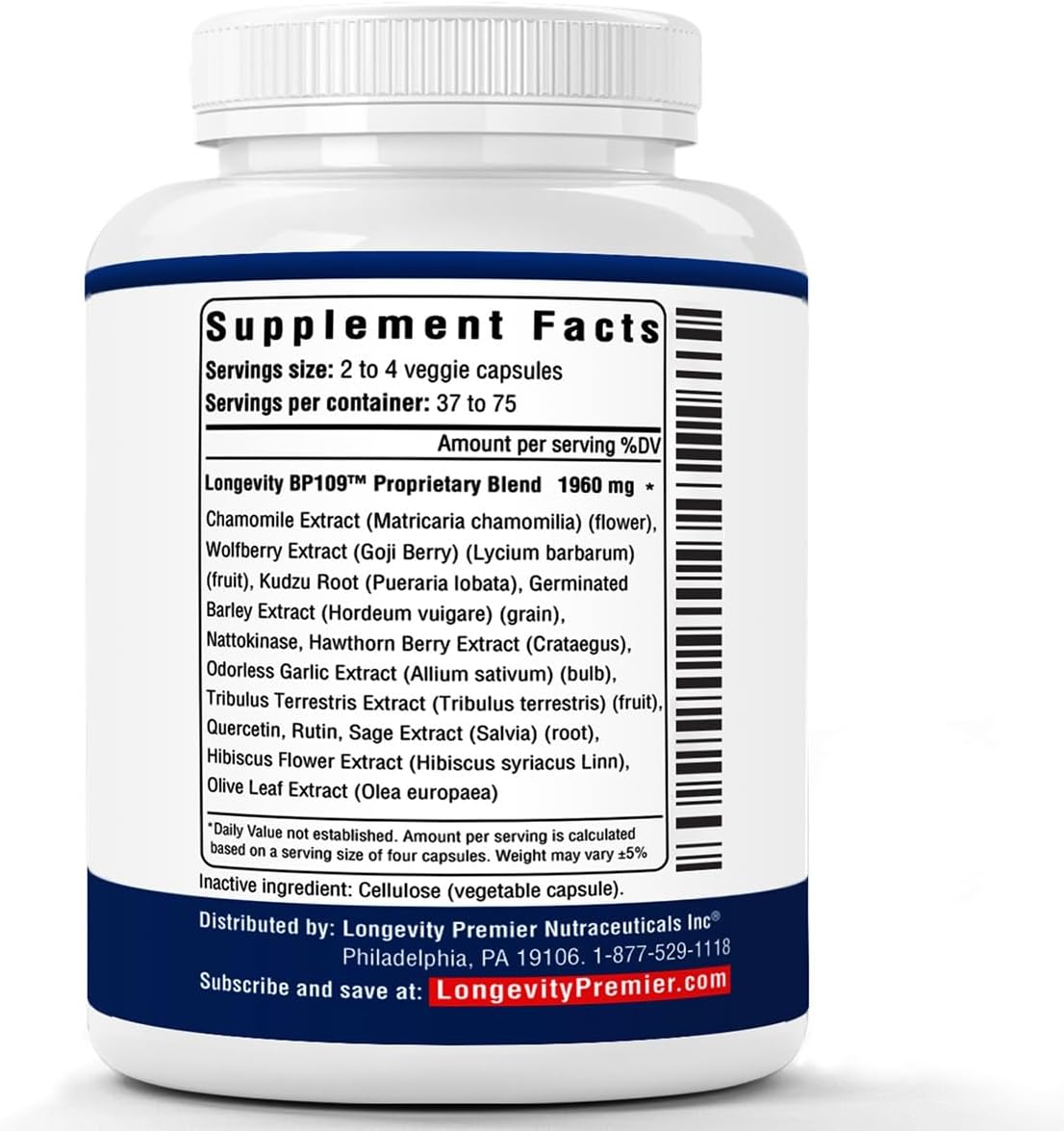 Longevity Blood Pressure Formula [150 Capsules] – Food Supplement with 12+ Natural Herbs - görsel 5