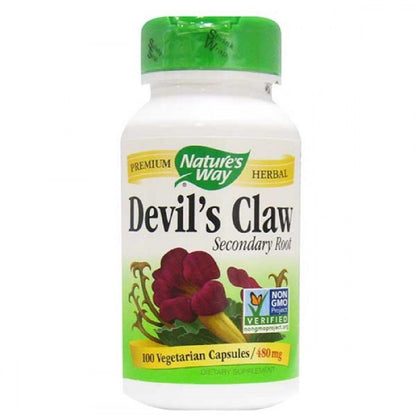 Nature's Way Devil's Claw Root, 960 mg per Capsule, 100 Capsules (Pack of 2)