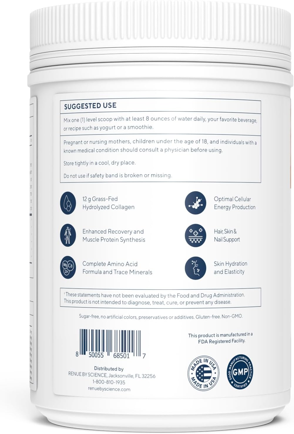 Renue By Science Skin & Body Essentials - Collagen Peptides, Electrolytes, Creatine & BCAA Powder, Chocolate - görsel 2
