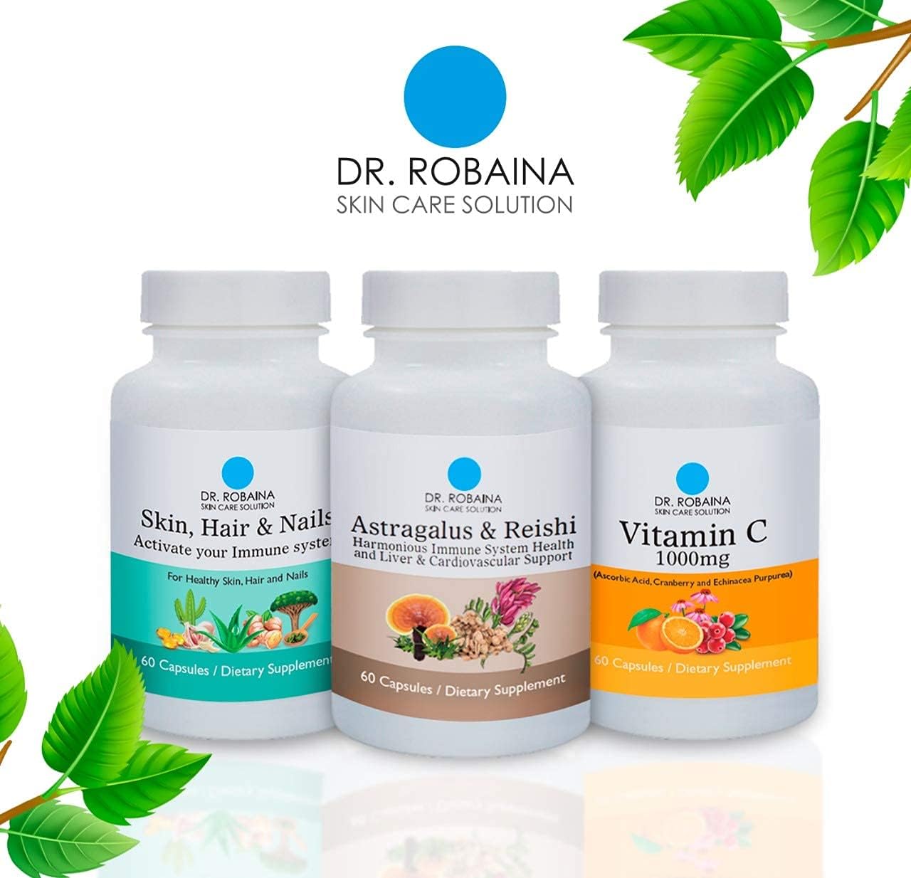 Dr. Robaina Skin Care Solution - Skin, Hair & Nails Capsules - Immune Support - 60 Capsules - görsel 2
