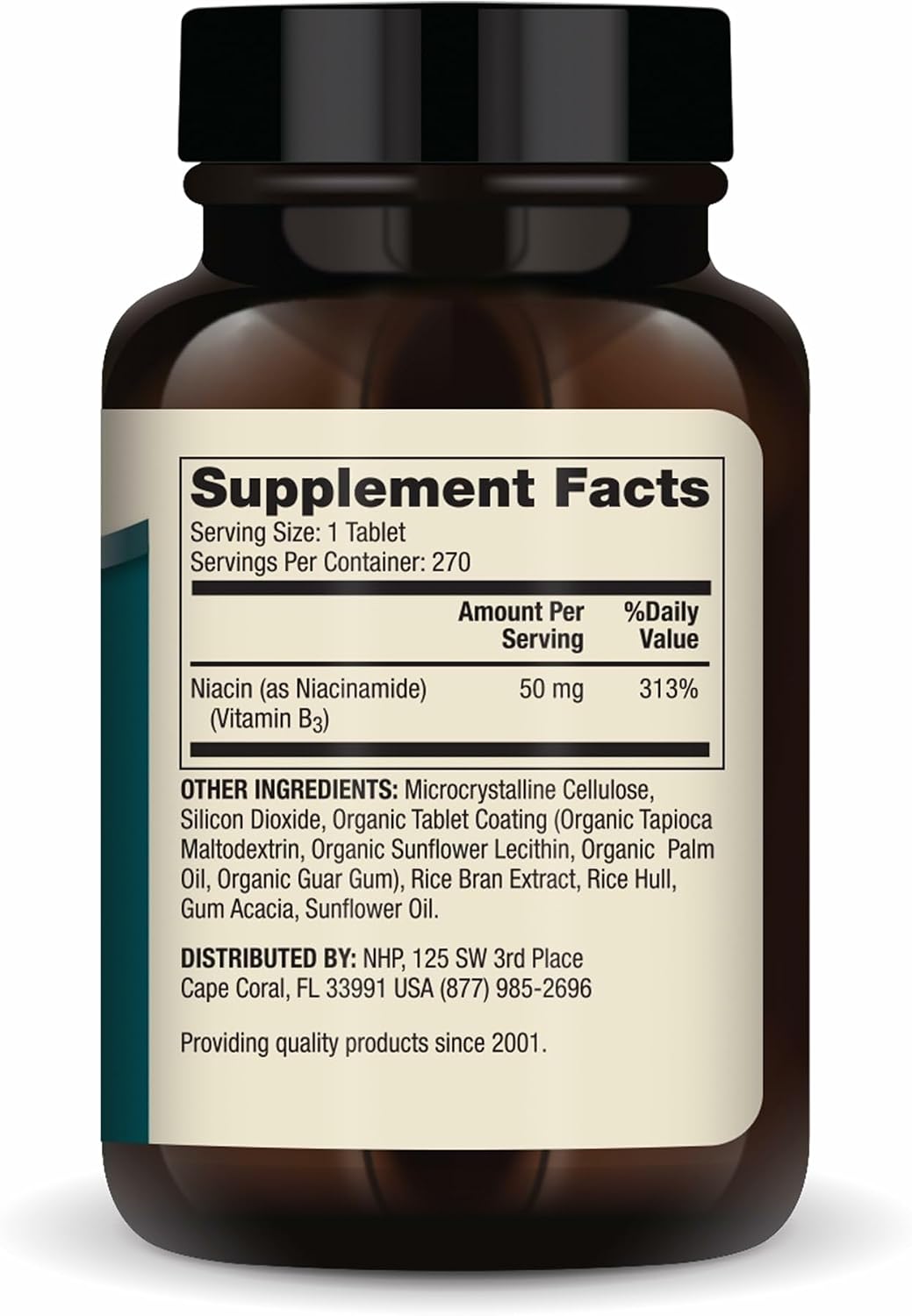 Dr. Mercola Niacinamide Vitamin B3 - 50 mg per Tablet, Non-Flushing, Mini Tabs - 270 Tablets - görsel 2