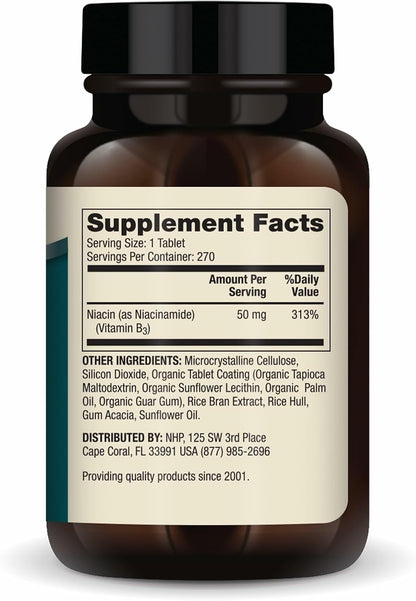 Dr. Mercola Niacinamide Vitamin B3 - 50 mg per Tablet, Non-Flushing, Mini Tabs - 270 Tablets
