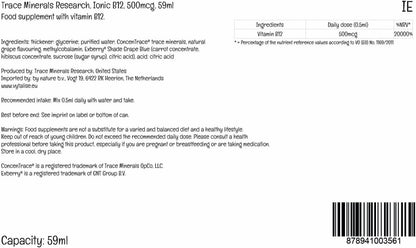 Trace Minerals Liquid Ionic Vitamin B12 1000 mcg, 60 ml