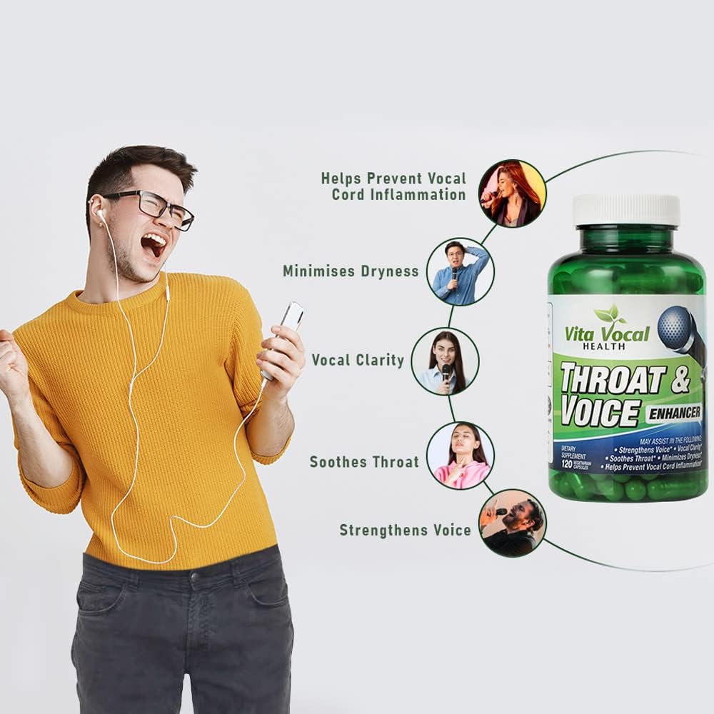 VitaVocal Throat & Voice Enhancer - Natural Herbal Food Supplement for Vocal Clarity and Throat Comfort - görsel 5