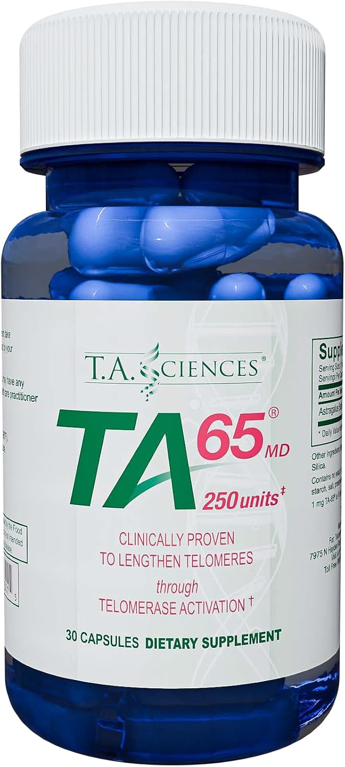 T.A. Sciences TA-65 Telomere Activation Supplement, 2.5 Times Potency, 30 Capsules - görsel 9