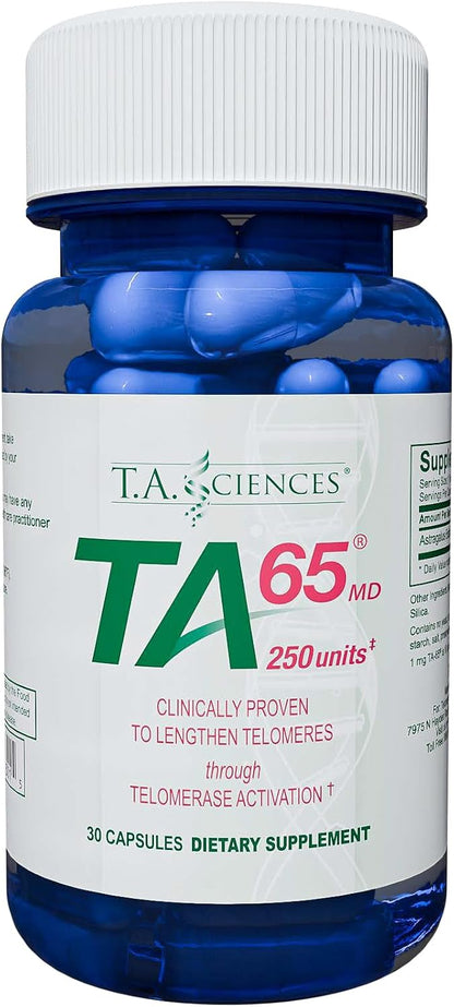 T.A. Sciences TA-65 Telomere Activation Supplement, 2.5 Times Potency, 30 Capsules