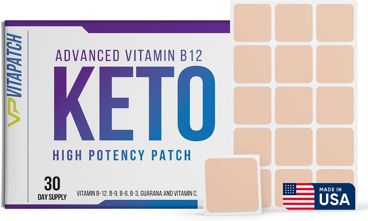 VitaPatch Keto Patch with B12 Methylcobalamin and Guarana - 30 Day Supply - görsel 1