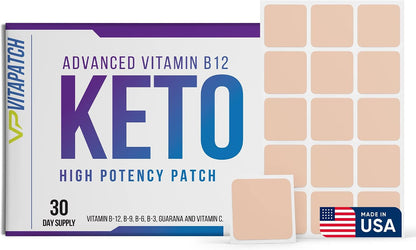 VitaPatch Keto Patch with B12 Methylcobalamin and Guarana - 30 Day Supply