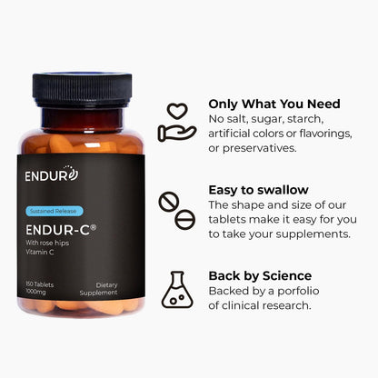 ENDUR-C® - 1000mg Sustained-Release Vitamin C Supplement – 150 Tablets