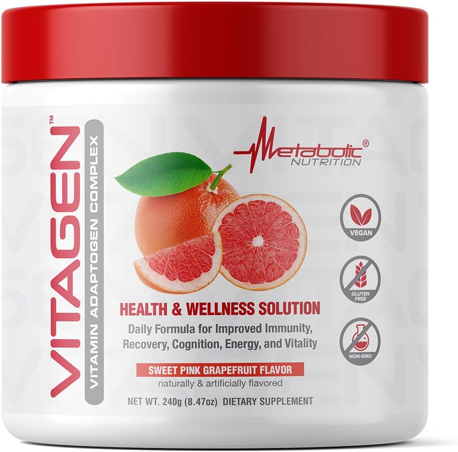 Metabolic Nutrition Vitagen, Vitamin Adaptogen Complex, 240 g, Health and Wellness Solution (Sweet Pink Grapefruit) - görsel 1