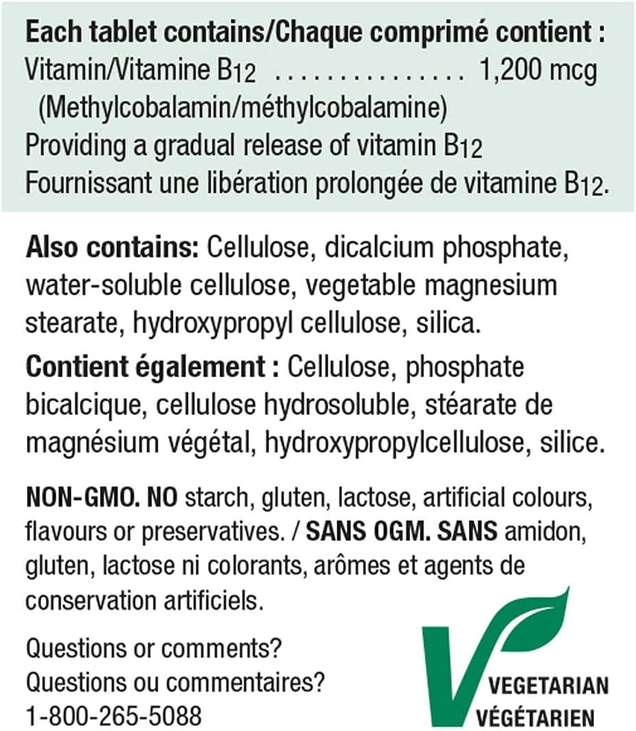 Jamieson Timed Release Vitamin B12 1200 mcg, 200 Tablets - görsel 2