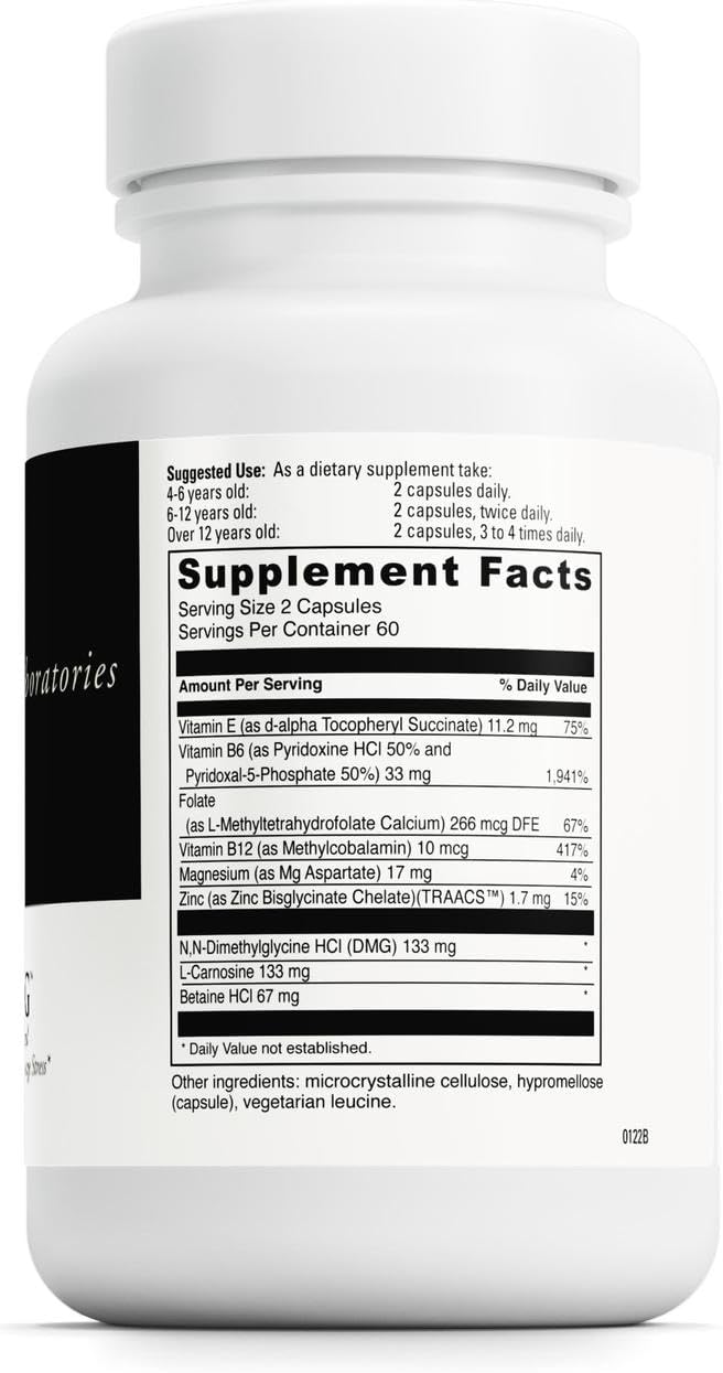 DAVINCI Labs Behaviour Balance-DMG - Food Supplement with Vitamin E, B6, Zinc, Magnesium - Gluten-Free - 120 Vegetarian Capsules - görsel 2