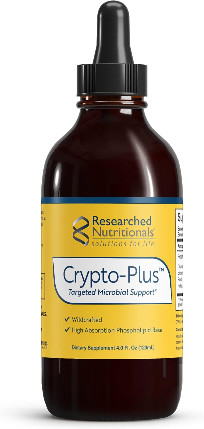 Researched Nutritionals Crypto-Plus - Targeted Microbial & Immune Support Formula with Red Root, Black Walnut Extract and Phospholipid Delivery (118 ml) - görsel 1