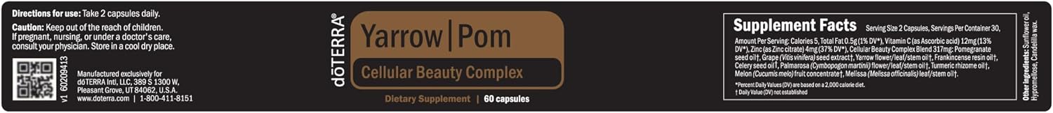 doTERRA Yarrow|Pom Capsules – Cellular Beauty Complex - görsel 4