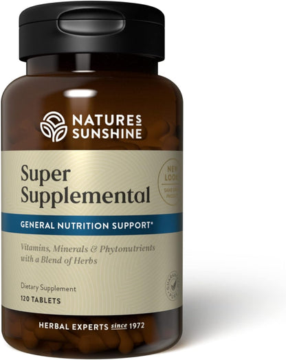Nature's Sunshine Super Supplementary - Complete Multivitamin with Minerals, Antioxidants for Nutritional Gaps, Overall Health, Immune & Energy Support, 120 Tablets