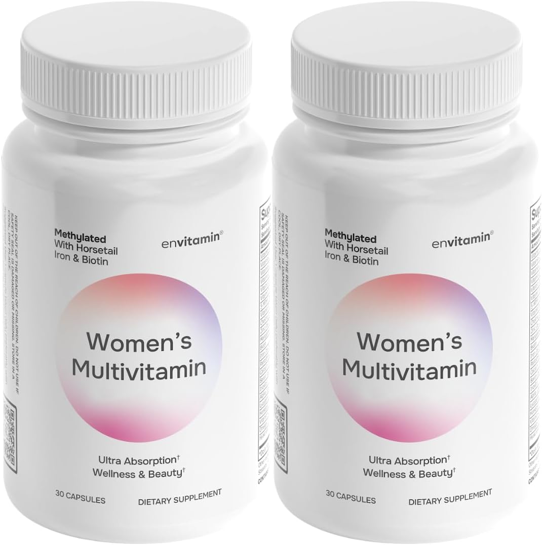 envitamin Women's Methylated Multivitamin Multimineral with Iron, Biotin, Horsetail, D3-K2 & L-Methylfolate - görsel 9