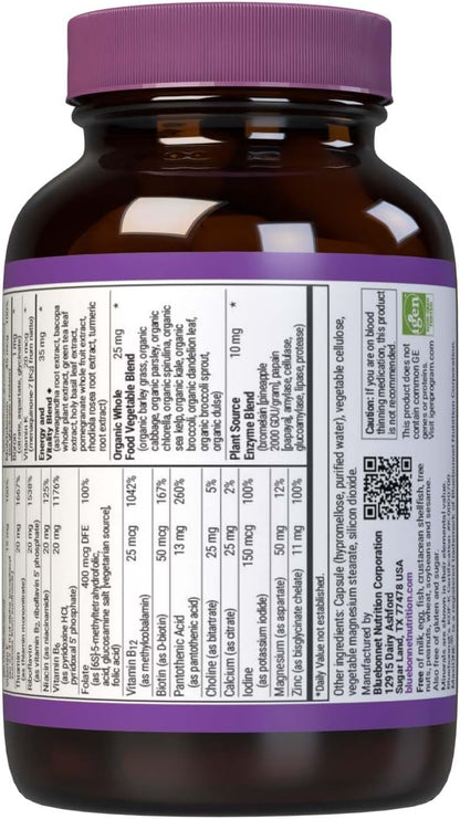 Bluebonnet Nutrition Maxi One Whole Food Multiple - 30 Vegetable Capsules