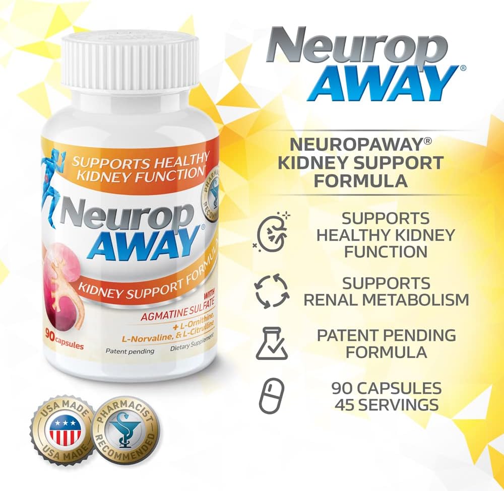 NeuropAWAY Kidney Support Formula - Agmatine Sulphate 500mg with L-Arginine Complex - 90 Capsules - görsel 6