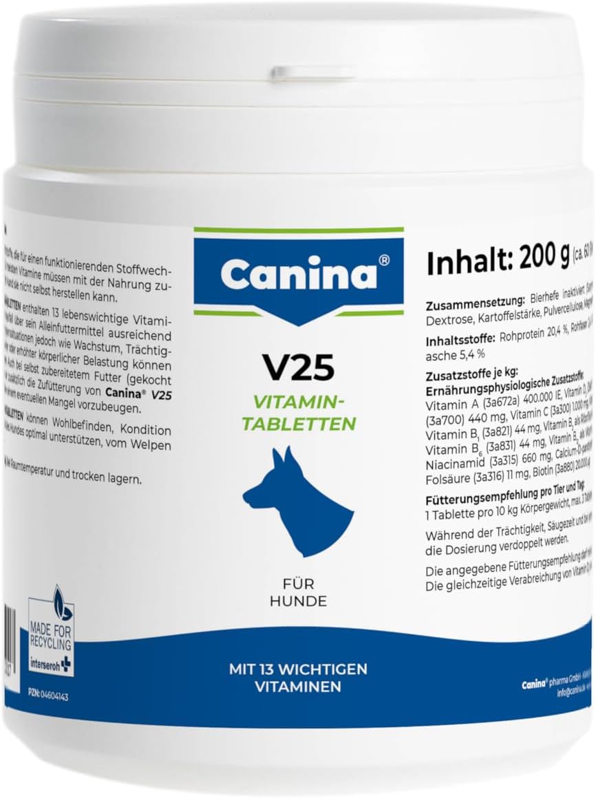 Canina V25 Vitamin Tablets 200g - görsel 1