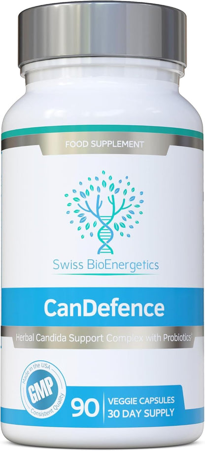 Swiss BioEnergetics CanDefence — Herbal & Probiotic Digestive Support Food Supplement, 90 Vegetarian Capsules