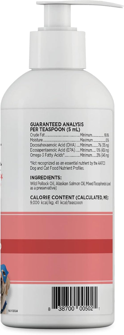 Dinovite SuprOmega Wild Caught Salmon Oil for Dogs and Cats - GM-Free Omega-3 Skin and Coat Supplement, 16 oz – Image 7