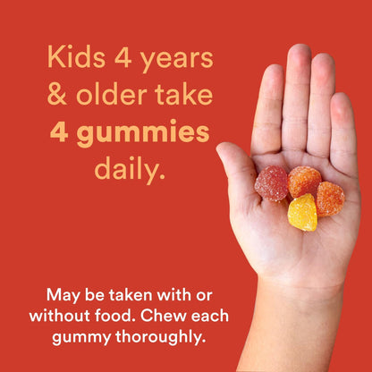SmartyPants Kids Multivitamin Gummies with Omega 3 Fish Oil, Vitamin D3, C, B12, B6, A, K & Zinc for Immune Support, Biotin, Gluten Free, Natural Fruit Flavours, 120 Count