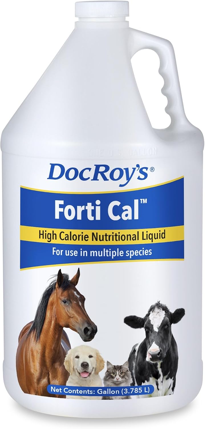 Doc Roy's Forti Cal Liquid - High Calorie Energy Supplement for Dogs, Cats, Horses, Livestock - 1 Gallon (3.78 L) - görsel 1