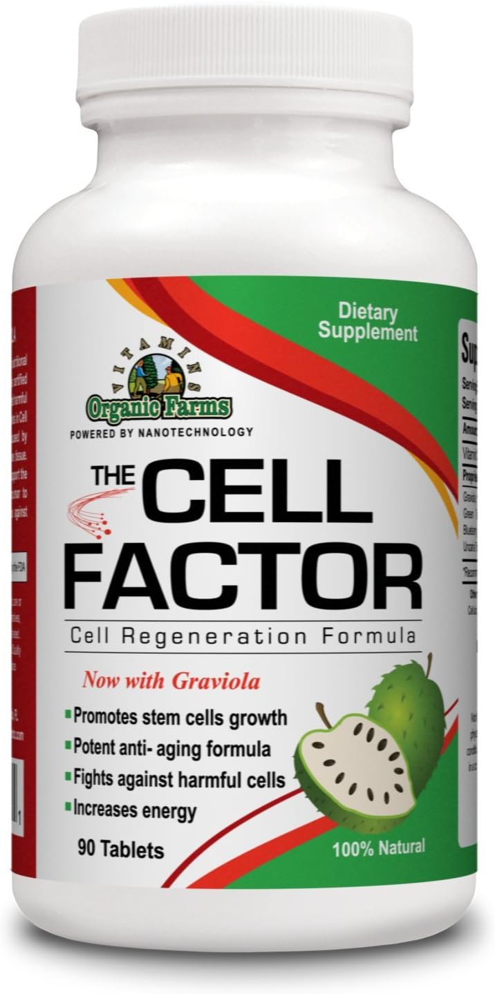 Organic Farms Vitamins Cell Factor Graviola – Cell Regeneration Formula - görsel 1