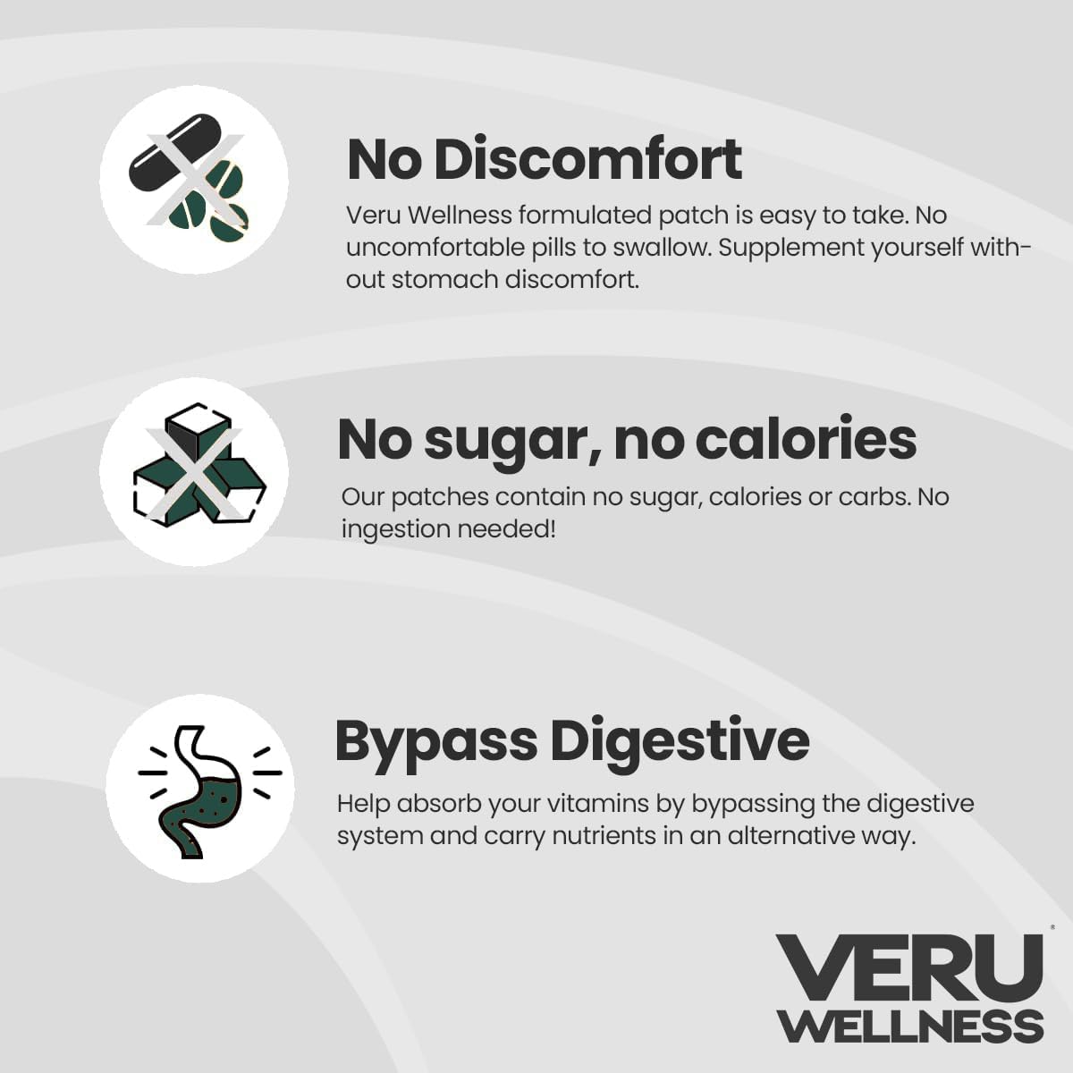Veru Wellness Bariatric Immune, D3/K2 - Post Bariatric Gastric Bypass and Sleeve Gastrectomy - Non Ingest Patch (60 Days) - görsel 2
