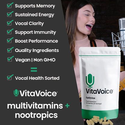 VitaVoice Nootropics & Vitamins for Vocal Health, Wellbeing & Mindset