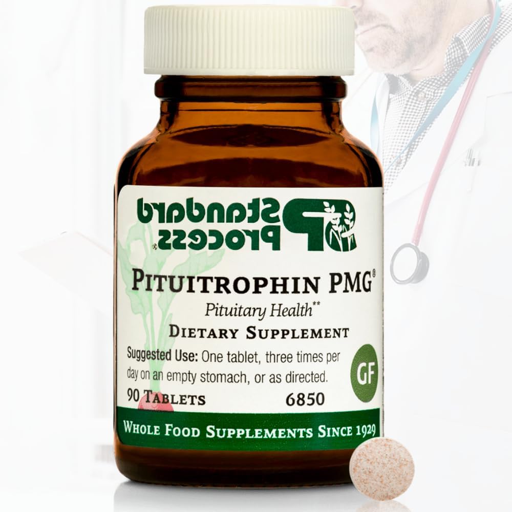 Pituitrophin PMG 90 Tablets - for Healthy Pituitary Gland Support - Original Unopened, White - görsel 1
