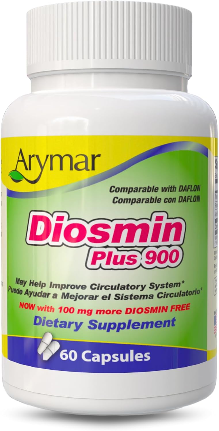 Arymar Diosmin Plus 900 – Circulatory Support – 60 Capsules - görsel 1