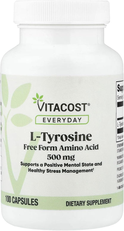 Vitacost Everyday, L-Tyrosine, 500 mg, 100 Capsules