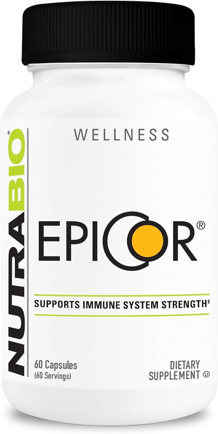 NutraBio Epicor Multi Vitamin, 500 mg, 60 Vegetable Capsules – Image 1