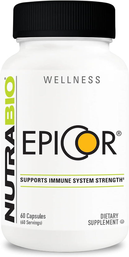NutraBio Epicor Multi Vitamin, 500 mg, 60 Vegetable Capsules – Image 1