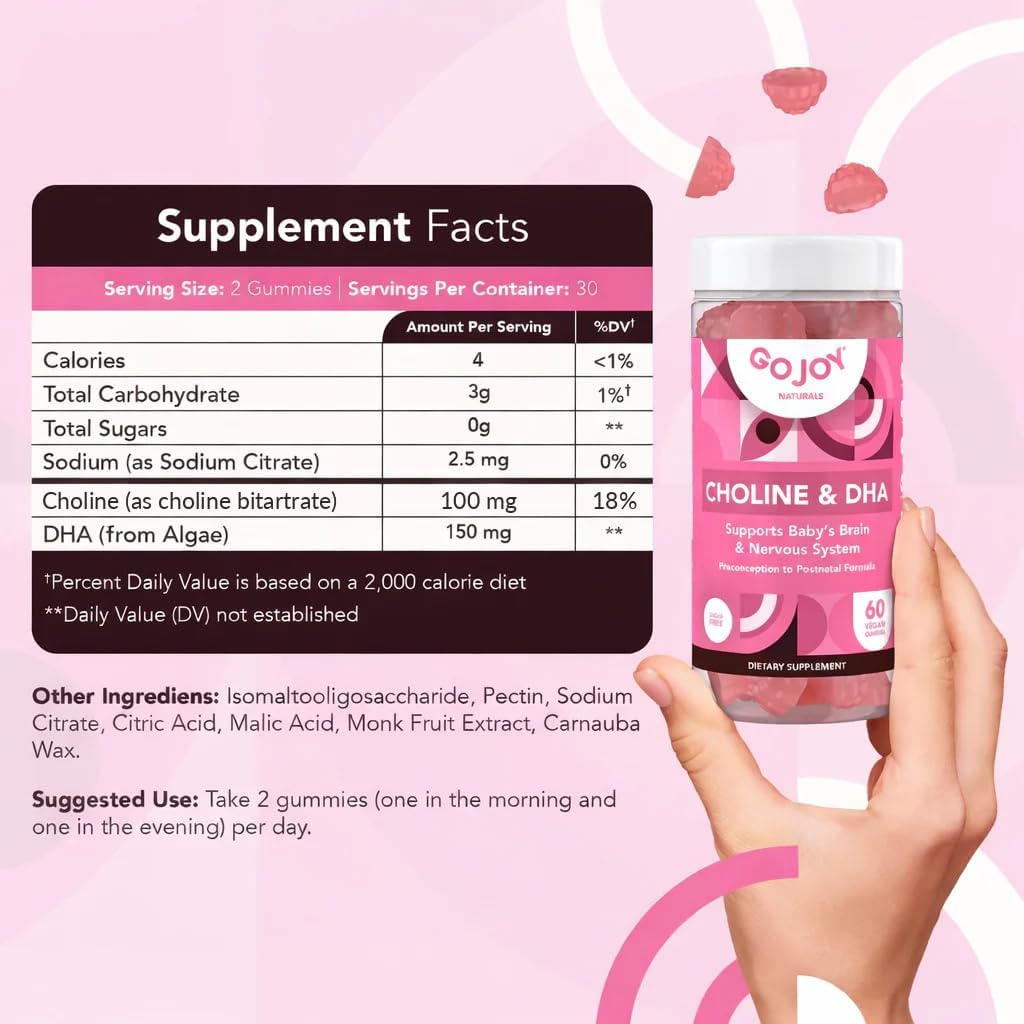 GOJOY NATURALS Prenatal Gummies with Choline & DHA - görsel 6