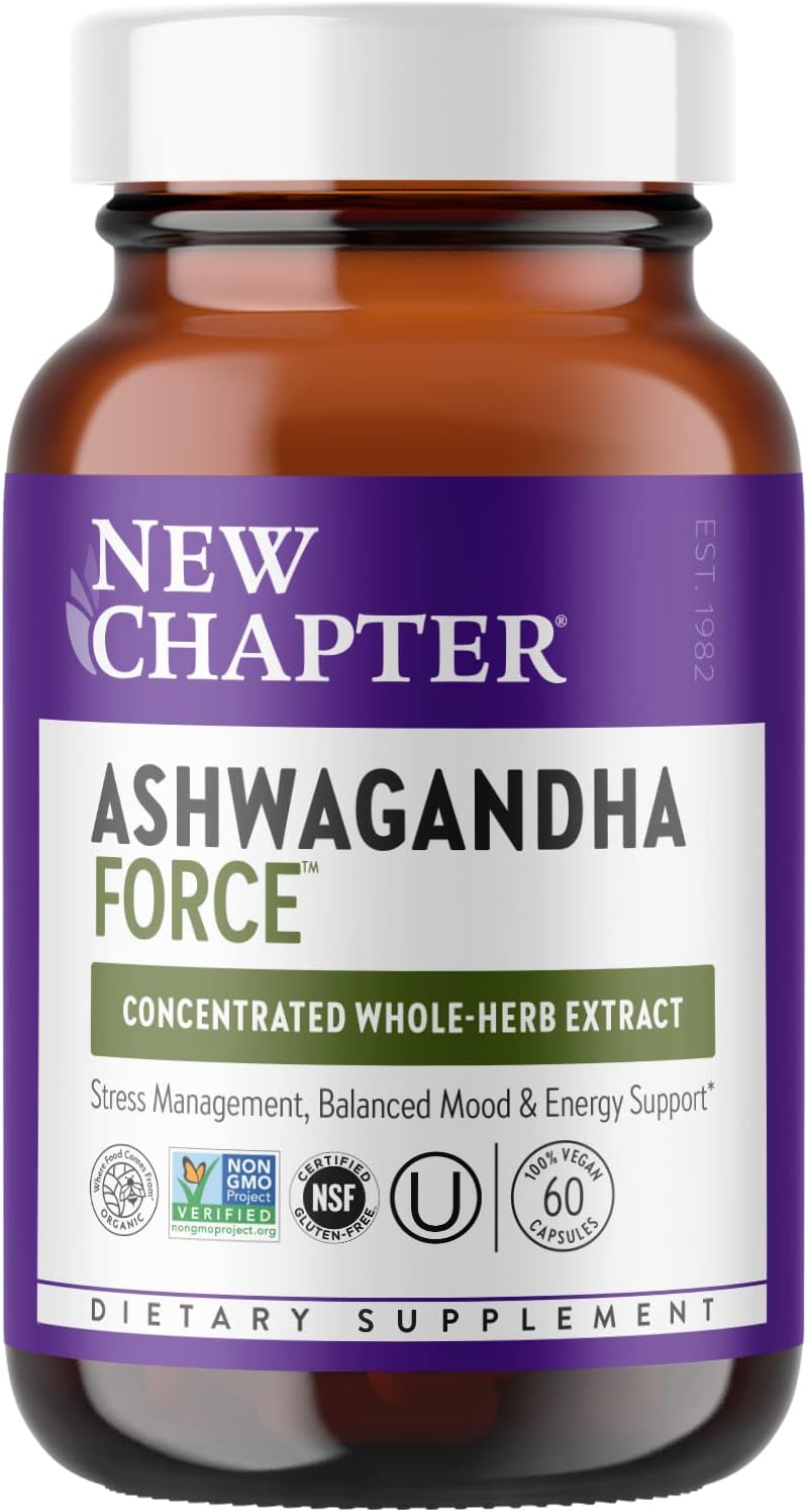 New Chapter Organic Ashwagandha Food Supplement – 60 Capsules - görsel 1