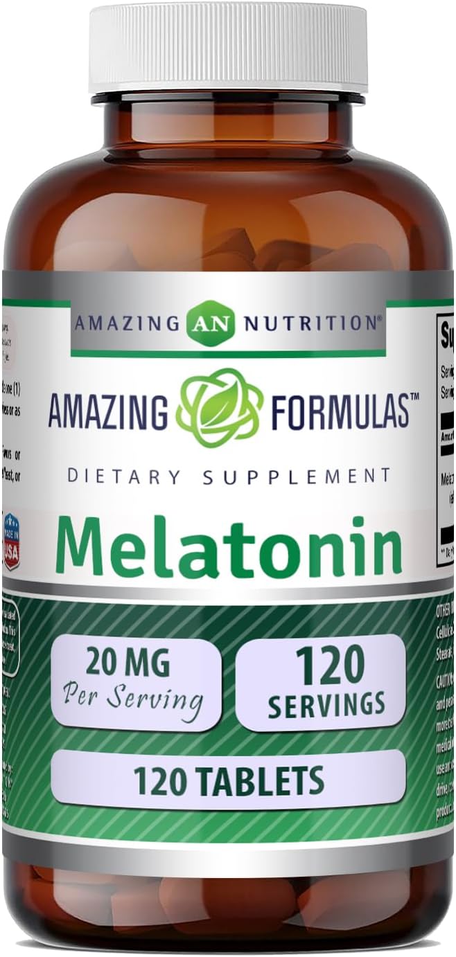 Amazing Formulae Melatonin Supplement, 20 mg, 60 Tablets - görsel 6