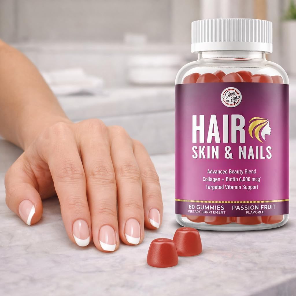 Grab The Gold Hair, Skin & Nails Gummies for Women – with Biotin, Collagen & 10 Essential Nutrients - görsel 6