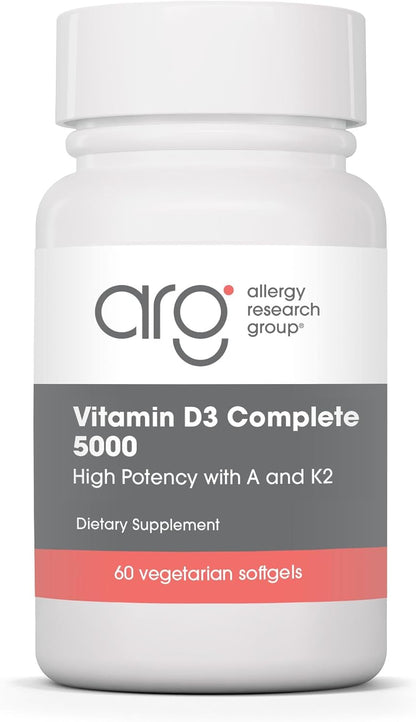 Allergy Research Group Vitamin D3 Complete 5000 with Vitamin A & K2