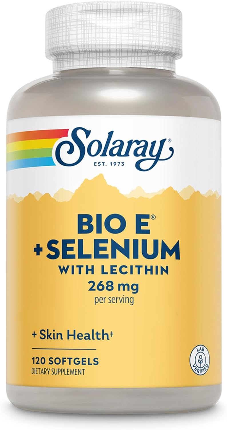 Solaray Bio E with Selenium - 400 IU Natural Vitamin E Supplement (120 Softgels) - görsel 1