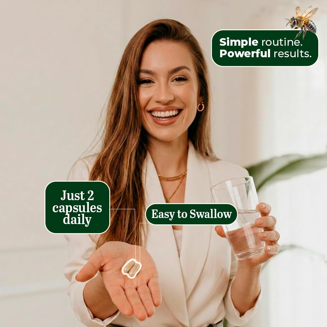 Beelife Green Propolis Capsules – 100% Brazilian Green Propolis, Immune Support, Antioxidant Booster – 120 Capsules (60-Day Supply) - görsel 4