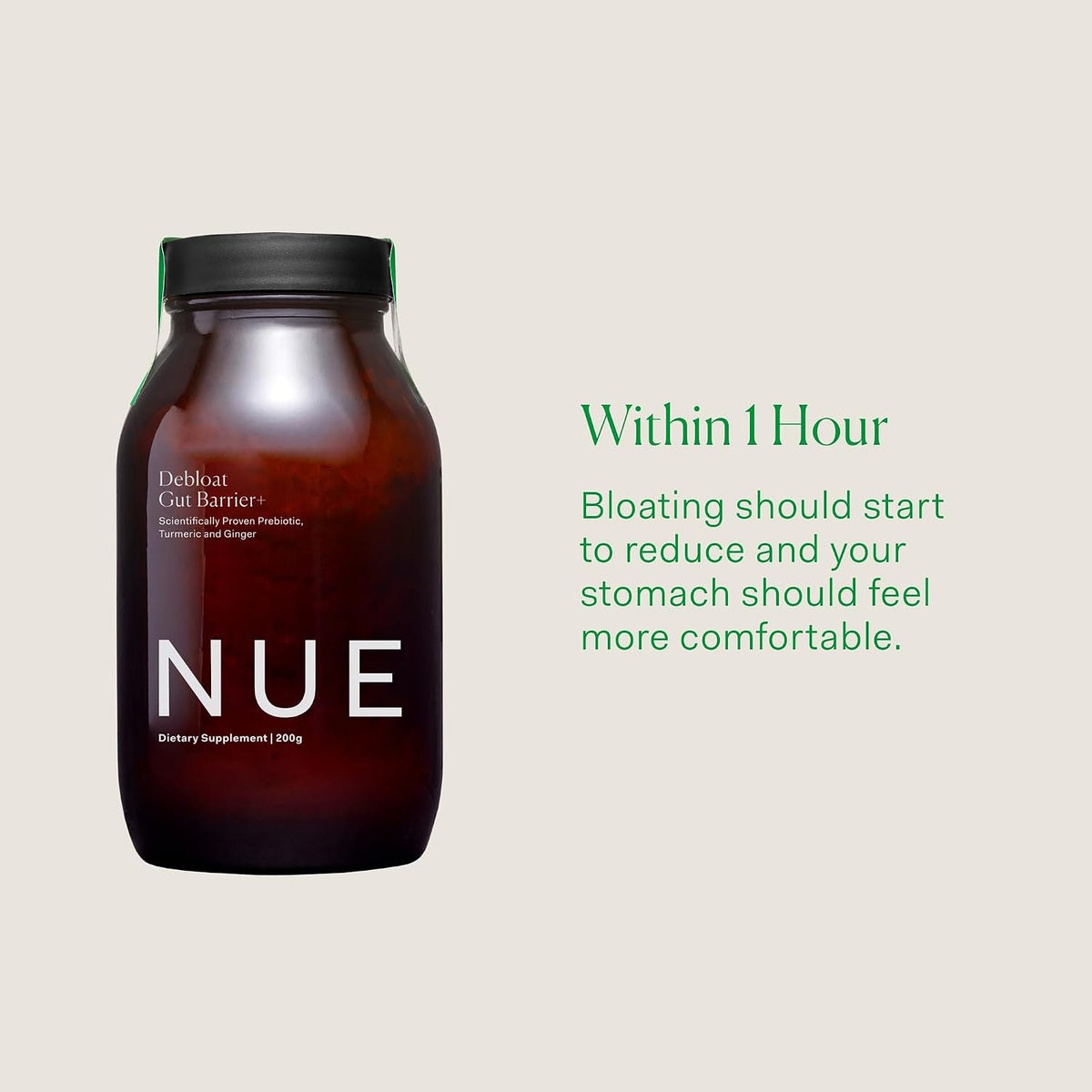 The Nue Co. Debloat Gut Barrier+ - Prebiotic Powder with Turmeric & Ginger (200g) - görsel 4
