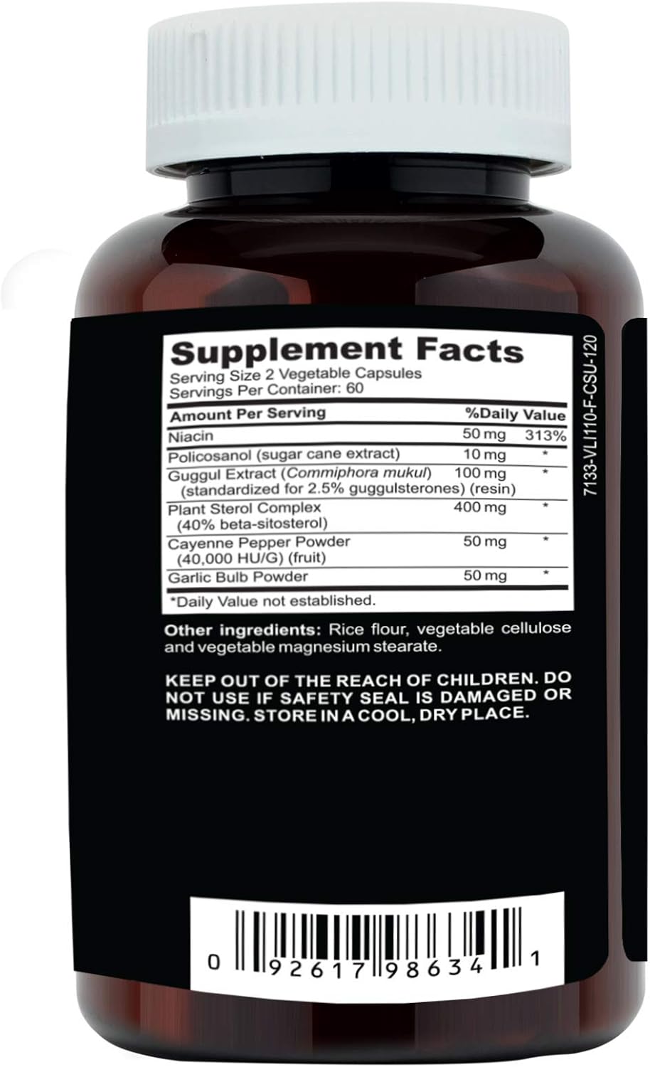 Clinical Daily Cholesterol Care Supplement - Plant Sterols, Guggul, Garlic, Niacin - 120 Capsules - görsel 4