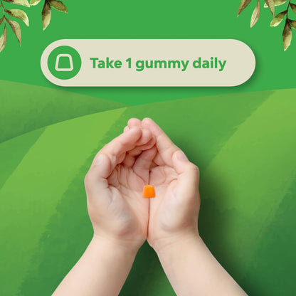 Chewable Vitamin D Gummies for Kids - 1000 IU Gelatine Free Fruit Flavours (60 Count)