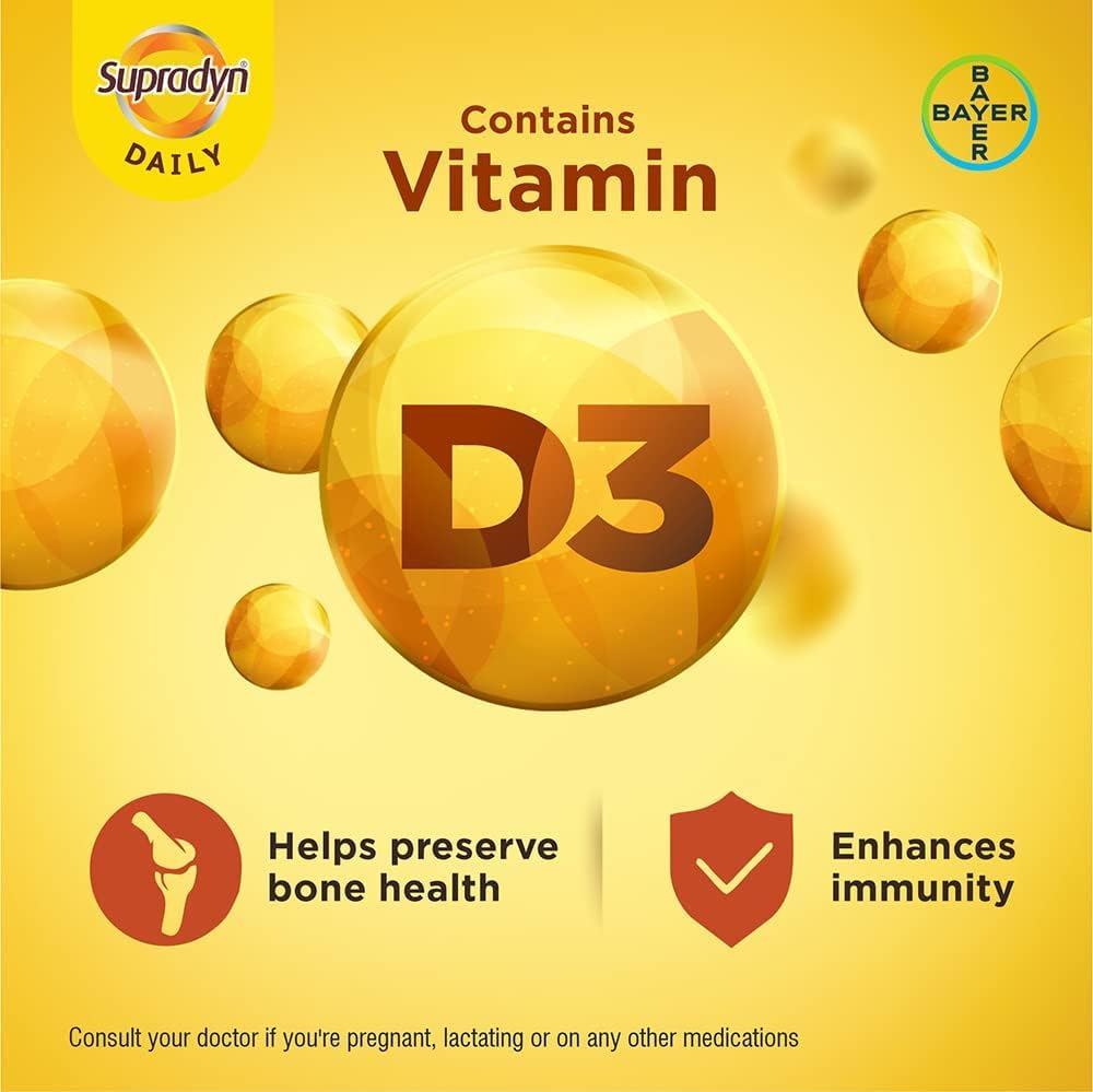 SupradynS Daily Multivitamin Tablets for Men and Women with Zinc, 12 Vitamins and 5 Trace Elements – 150 Tablets - görsel 6