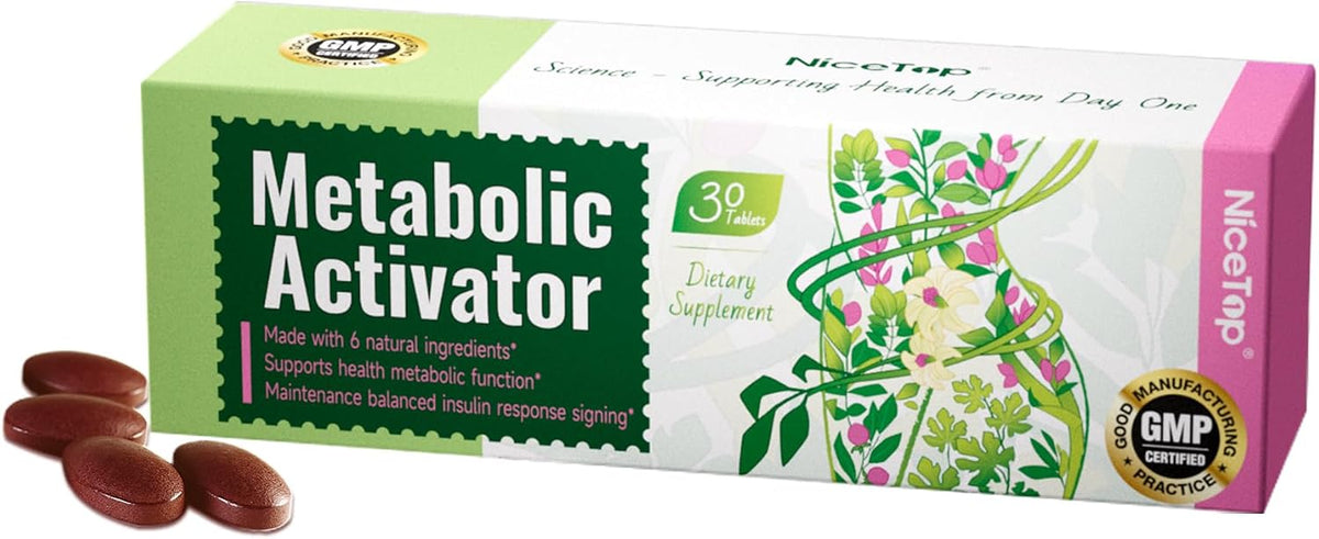 NiceTop Metabolic Activator with Mulberry Leaf Extract, Vitamin C, PQQ - 30 Tablets - görsel 1