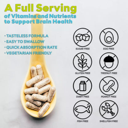 Brain-ol Advanced Memory Formula, 60 Capsules – Supports Memory, Focus and Daily Cognitive Health