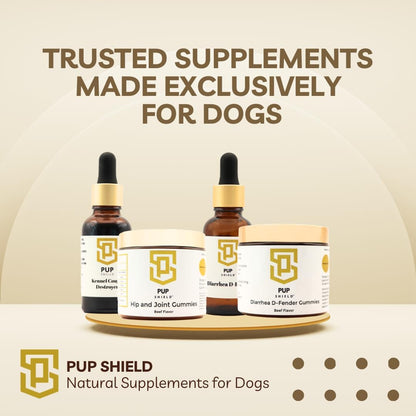 Pup Shield Natural Immune Support for Dogs - Probiotics with Olive Leaf, Turkey Tail & Echinacea - 30-Day Supply